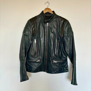 Slate Blue Diesel Leather Jacket